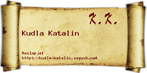 Kudla Katalin névjegykártya